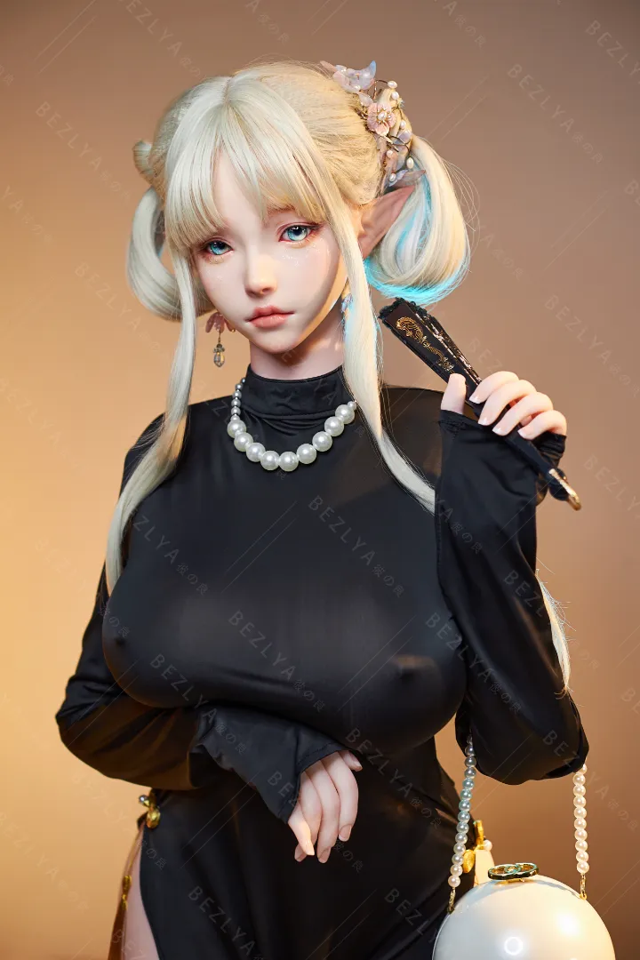 155cm (5ft1) G-Cup Ultra Make up Silicone Head + TPE Body Hybrid Sex Doll Kaliya, Head Kaliya